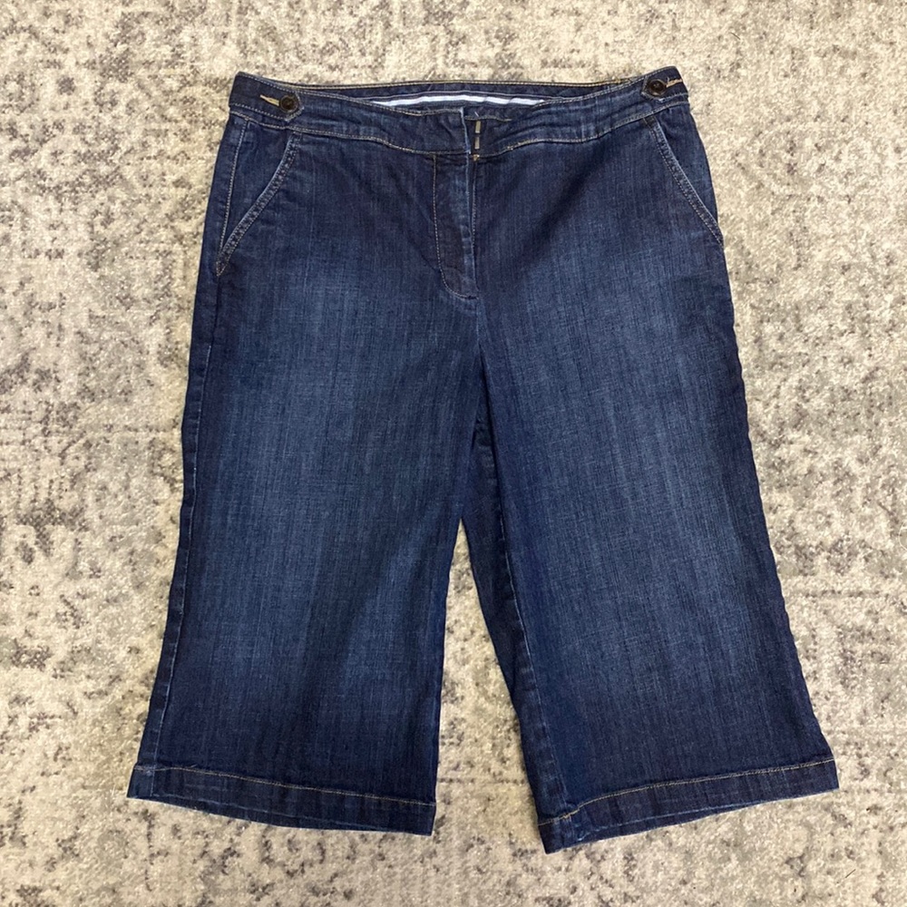 💙 Lands’ End Premium Denim Original Fit Classic Waist Gaucho